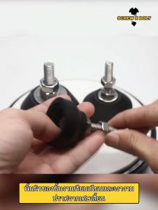 ขา ปรับระดับ โต๊ะ เฟอร์ฯ ขาฉิ่ง ทรงโดม หุ้มยางกันครูด สแตนเลส 304 ฐาน 60 มม. M12 M14 M16 / Leg Leveler Nylon Cover SUS