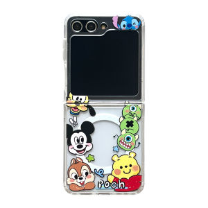 Cute Creative  Cartoon Mickey Minnie Samsung ZFlip7 Flip Cover Foldable Screen Magnetic Absorption Full Protection Womens Style Protective Case