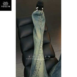 YOULIN | Retro Deconstruction Design Thin Summer Jeans Slim Flared