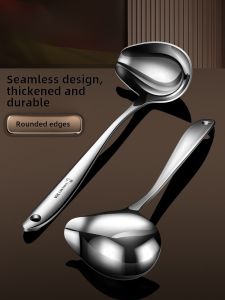 Long Handle 304 Stainless Steel Duckbill Sauce Ladle for Soup Can Oil Pouring Sauce Spoon Commercial Kitchen Cooking Utensil