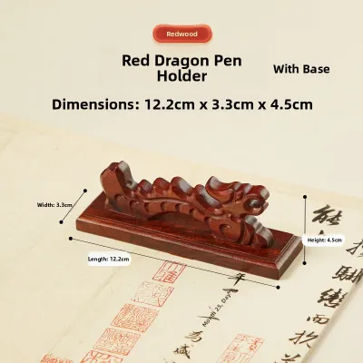 Creative Calligraphy Brush Holder Wooden Brush Stand Japanese Style Study Decorative Ornaments Student Redwood Material Pen Rest