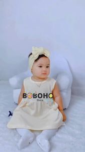 BOBOHO - DRESS TANPA LENGGAN ANAK PEREMPUAN LOKAL / DRESS LUCU / DRESS ANAK PEREMPUAN