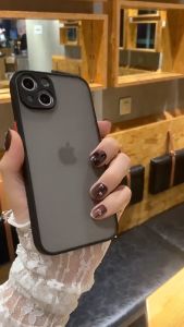 เคสผิวด้าน 5G และ 4G Samsung A05 A05S S23FE A14 A54/A34 A04S/A53 A73 เคสหลังด้านกล้อง A53 เคสขอบสี - ราคาถูกต้อง