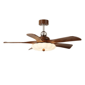 DGY | Retro Large Wind Power Fan Light Walnut