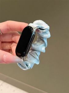 สายรัดข้อมือ Xiaomi สายรัดผมผ้าไหมน้ำแข็งUhada สายรัดข้อมือแฟชั่นสำหรับผู้หญิง สายรัดข้อมือสั้นสำหรับฤดูใบไม้ร่วงและฤดูหนาว สายรัดข้อมือสำหรับ Xiaomi 8 9 10