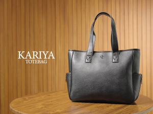 Shigetsu KARIYA Leather Totebag for School Shoulder Bag Mens Office Bag Totebag for School Documents