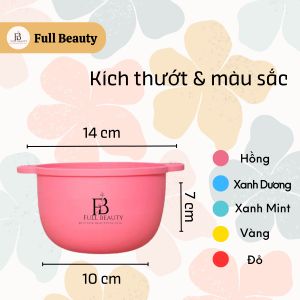 Chén Silicon Nấu Sáp Wax Lông Chống Dính Chịu Nhiệt Dễ Vệ Sinh Que Phết Sáp Silicone Full Beauty