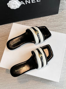 French Style Summer Flat Bottom Sandals Womens Outdoor Wear Large Size Shoes 41-43 Ainhoa Miss Korean Version Ultra-Soft Leather