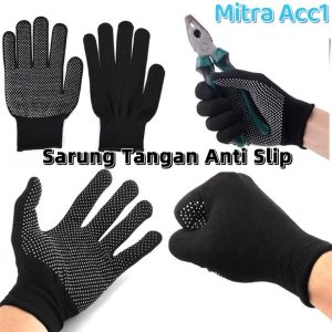 Sarung Tangan Full Finger Hitam Sarung Tangan Motor Anti Slip Pria Wanita
