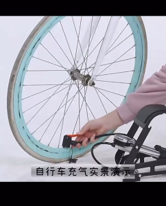 Bơm Đạp Chân 2 Xilanh Đa Năng Mini Dành Cho Ô Tô Xe Máy Xe Đạp Bóng Đá Bóng Chuyền Phao Bơi