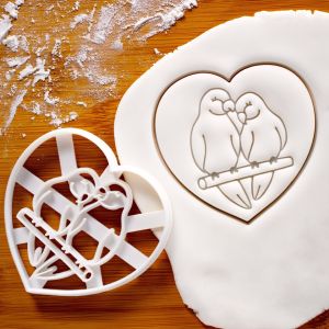 Hearts And Swans Baking Tools Home Use Fondant Moulds Cartoon Press Mold for Cookies Biscuit Making Kitchen Utensils Baking DIY