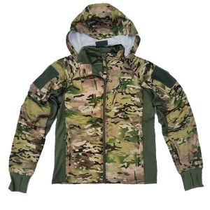 Soft Shell Tactical Jackets UAF Multicam Men Fleece Hooded Coat Windbreaker Hunting Clothes Camo Camping Fishing Hiking Jackets