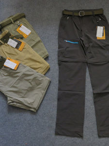 Men Two-Part Casual Pants Detachable Workwear Pants Male Spring and Summer Thin Breathable Straight Loose 86075