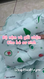 Bộ nệm và gối chặn cho bé sơ sinh chất vải kate siêu mềm mại thoáng mát cho bé - bộ nệm gối cotton 4 chi tiết cho bé trai bé gái sơ sinh đến 12 tháng