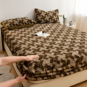 Warm Plush Bed Cover Milk Fleece Mattress Protector