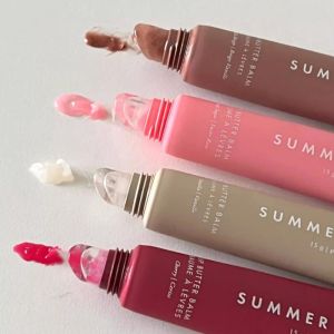 Summer Fridays Birthday Cake Cherry Lip Balm Moisturizing Transparent Lipstick Set Smooth Soft Tube Mirror Lip Gloss Lip Makeup