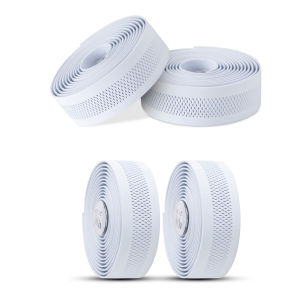 Road Cycling Handlebar Tapes Hollow Bike Handlebar Tape PU+EVA Bicycle Anti-slip Shockproof Bar Wraps Fixing Straps White/Black