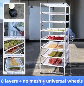 Home Drying Rack on Wheels for Vegetables and Dry Goods