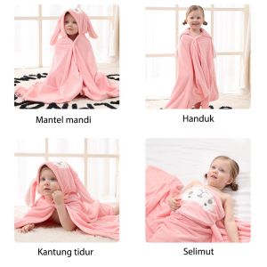 COD Handuk Bayi anak/handuk baju mandi anak bayi lembut nyerap Kain bulu karang Serbaguna jubah mandi kantong tidur selimut