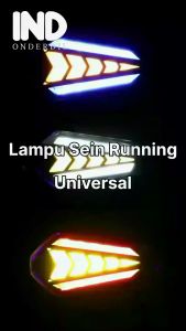 Lampu Sein LED Running Panah-Lidi 2 Sisi Warna Merah Biru Putih Kuning Universal Sen Motor Runing-Lari-Lancip Motor Vario-Vixion-CB150-MegaPro-Verza-PCX-DLL