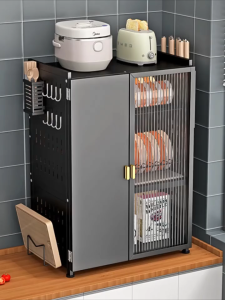 Nearra  White/Black Multifunctional Kitchen Counter Top Cabinet Drainage Storage Rack Multi-Functional Plate Tableware Frame