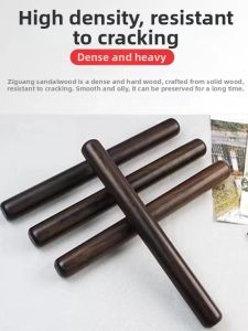 JINDONG | Natural Untreated Purple Sandalwood Rolling Pin for Making Noodles and Buns Pointed Ends Water Sinking