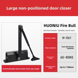 MONLEYTA | Automatic Door Closer Home Sliding Door Fireproof Door Hydraulic Buffer Device Adjustable Strength Aluminum Cast Fire Door