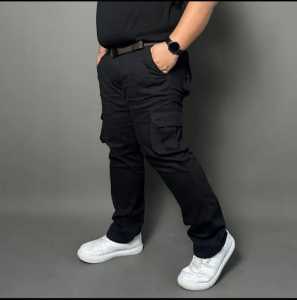 Celana Panjang Pria Cargo Jumbo Bigsize Bahan Strech Melar Cocok Untuk Harian Dan Kerja