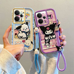 Phone Case Realme 14 14T Realme14T Realme14 5G Cute Colour Graffiti 3D Cartoon Casing with Dolls Lanyard Lens Protection Silicone Soft Back Cover