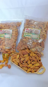 Kacang Almond Cangkang panggang milkbutter caramel garing stok terbaru