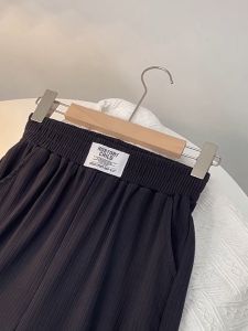 Womens Plain Loose Side Pockets Long Pants Casual Elastic Waist Trousers