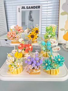 ZHBO Mainan Brick Lego Bunga Plant DIY Flower Bouquet Mainan Balok Pot Tanaman Mainan Anak Perempuan