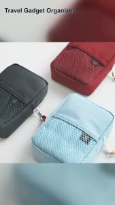 Portable Travel Gadget Organizer Bag Digital Cable Storage Pouch Electronics Accessories USB Power Bank Carrying Case
