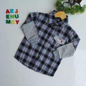 Setelan Kemeja Anak Flanel model Sambung 2-10 Tahun