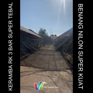 Keramba Ikan Terbaik No.1 Super kuat Jaring Waring RK 3 Bar Siap Pakai Ukuran 7x7x2