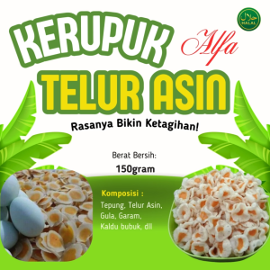 KERUPUK TELUR ASIN RENYAH GURIH ENAK KEMASAN 150Gram