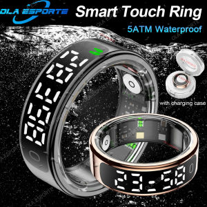 2025 NEW LED Display Screen Smart Ring Heart Rate Oxygen Sleep Monitoring Multi Sports Modes 5ATM Waterproof Women Healthy Rings