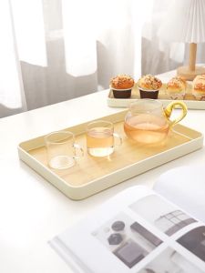[Sell Zone] Japanese Style Minimalist Food & Drink Serving Tray / Dulang Hidang Makanan & Minuman / 大号木板图案塑料面托盘