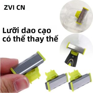 1 Chiếc Lưỡi Dao Cạo Hai Mặt Thay Thế Cho Máy Tẩy Lông Phiên Bản Mới Đầu Máy Cạo Râu ABS + Lưỡi Dao Cạo Bằng Sắt Không Gỉ
