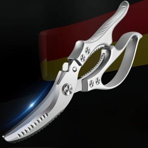 1pc，stainless steel kitchen scissors heavy-duty poultry scissors restaurant and outdoor chicken bone and barbecue scissors