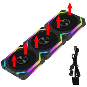 JUMPEAK CS120 ARGB 360mm/240mm Mô-đun Có Thể Xếp Chồng Lên Nhau Quạt Làm Mát RGB 120mm Im Lặng Cho Vỏ PC Chơi Game Và Máy Làm Mát Nước