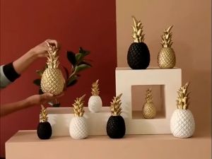 Nordic Resin Pineapple Ornament Home Living Room Decoration Creative Pineapples Crafts Desk Decor/MS