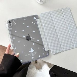 Ốp Lưng Thiết Kế Toàn Màn Hình Wave Point Bear Cho iPad Pro 11 M2 M3 M4 M5 Tương Thích Với Air4 5 6 7 12.9/13/9.7/10.2/10.5/9.7in Vỏ Bảo Vệ Chống Sốc