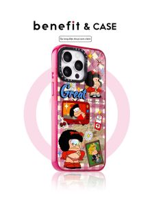 Retro Patterned Cartoon Style Phone Case Magnetic Shockproof