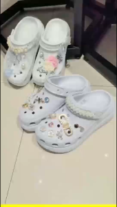 เครื่องประดับรองเท้าประดับมุกดอกไม้สำหรับตกแต่งรองเท้าในสวน ชุดเครื่องประดับหรูหราสำหรับผู้หญิง งานแต่งงาน งานปาร์ตี้ชายหาด ตกแต่งรองเท้าแตะ DIY