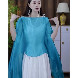 ฤดูร้อน ทันสมัย Pure Color ผ้าไหม ผ้าพันคอ ผู้หญิง ผ้าคลุมไหล่สําหรับเดินทาง ม่านบังแดด ผ้าพันคอตกแต่ง หลากหลาย มีสไตล์ เครื่องปรับอากาศ