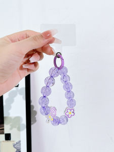 Exquisite Crystal Phone Strap Pendant Womens Style U-Disk Hanging Ornament Anti-Loss Premium Alloy Beads Mobile Phone Accessory