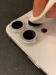 1 Set! Colorful Glitter Diamond Alloy Lens Films Protection For iPhone 16 15 14 Pro Max Plus 13 12 Pro Max Mini 11 Pro Max Berkilau Berlian Metal Tempered Glass Camera Protective Film Screen Protector