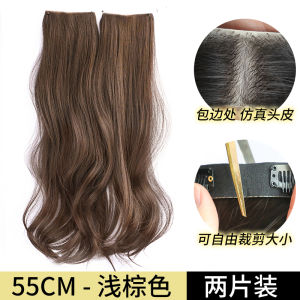 Single Card Wig Set Womens Fluffy Hair Growth Long Straight Hair Hair Extension Small Piece Invisible Seamless Long Hair Hair Supplementing Piece