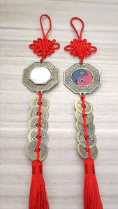 八卦镜五帝钱 梅花六帝钱 FENG SHUI 风水 镇宅 驱邪 化煞 家居风水 镇宅挡煞 镇宅招财 八卦挂件